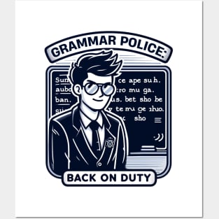 Grammar Police Back on Duty, back to school Posters and Art